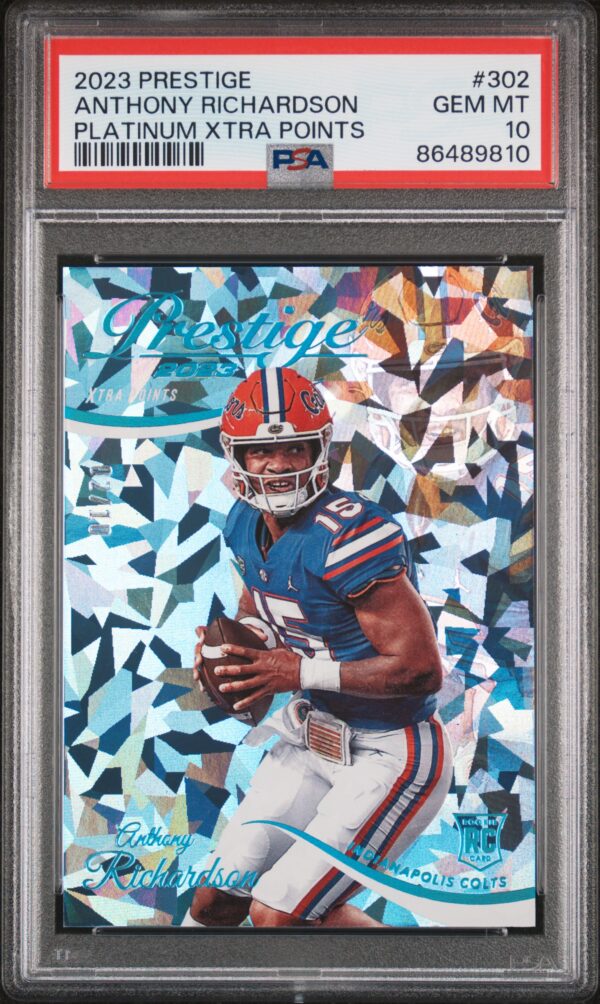 2023 PANINI PRESTIGE PLATINUM XTRA POINTS 2/10 #302 ANTHONY RICHARDSON PSA 10