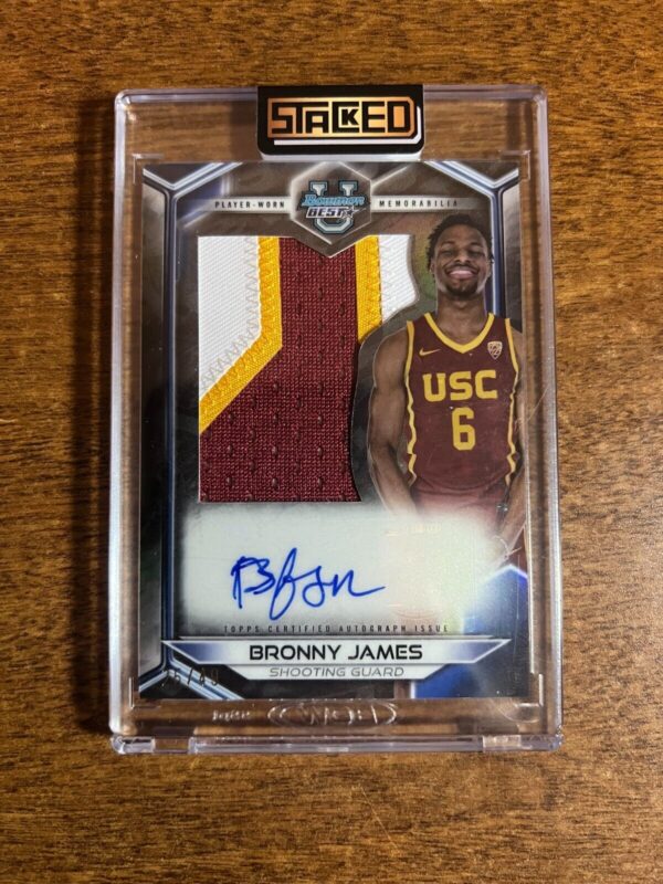 2023-24 Bowman U Best - BRONNY JAMES THREE COLOR Patch & Auto - 25/49