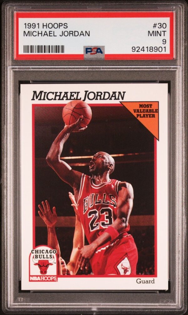 1991 HOOPS #30 MICHAEL JORDAN MINT PSA 9