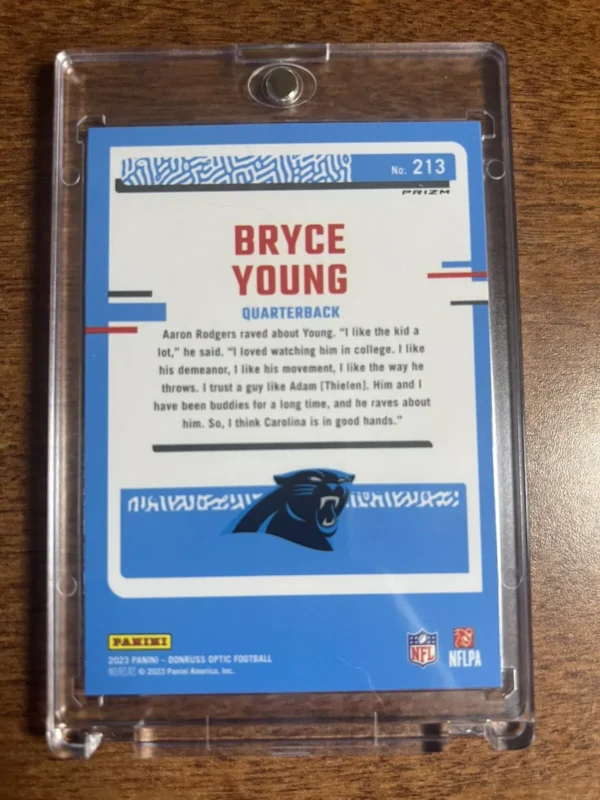 Bryce Young - 2023 Panini Donruss Optic - Rated Rookie Purple Shock Prizm #213 - Image 2